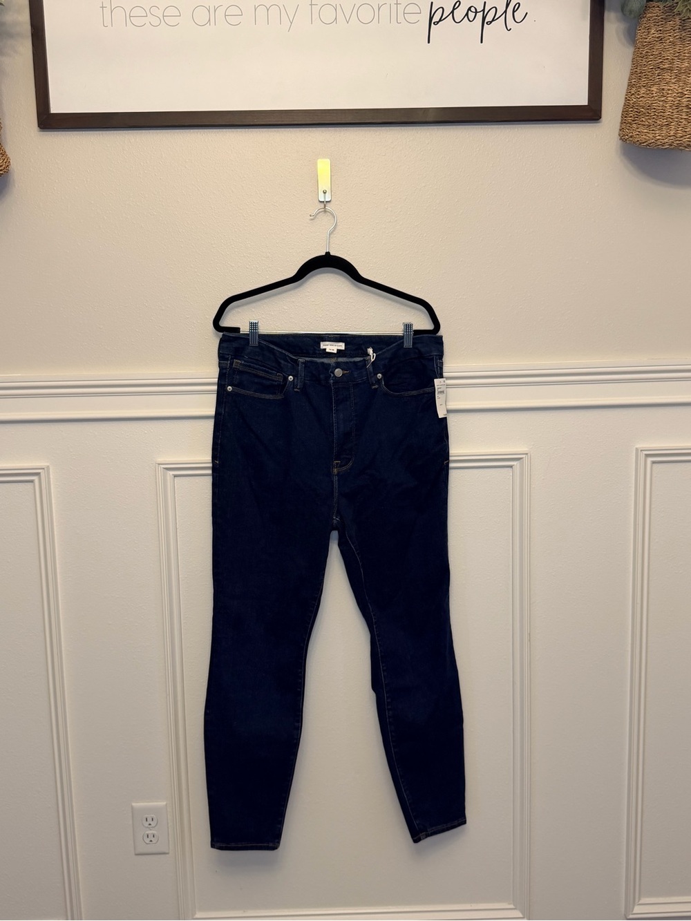 Good American Dark Indigo High-Rise Skinny Jeans